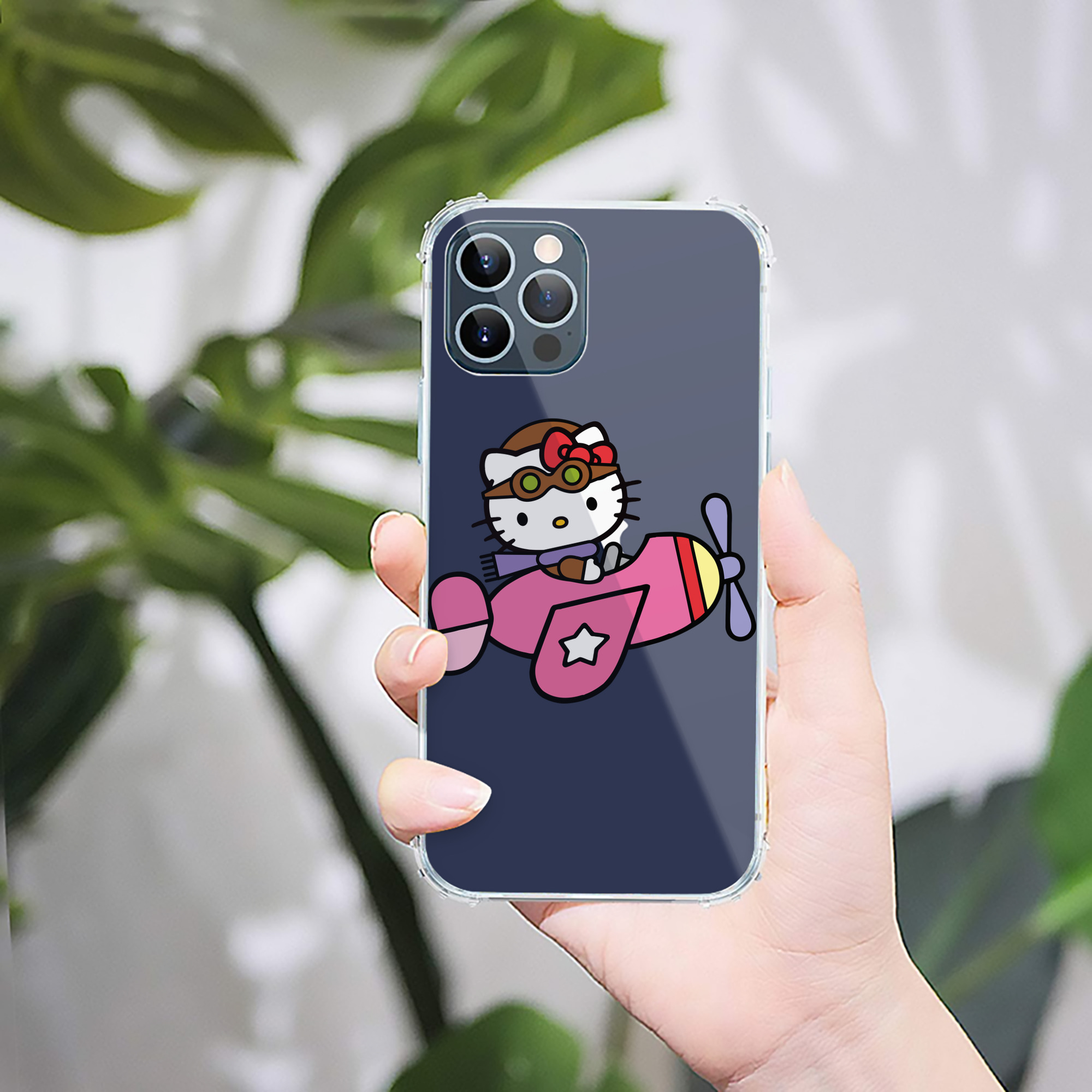 （画像用） Hello Kitty ハローキティ 【iPhone 12シリーズ対応】透明スマホケース（クリアソフトケース）